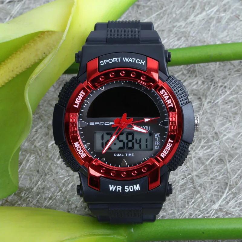 SANDA водонепроницаемые мужские и женские спортивные анти-сейсмические наручные