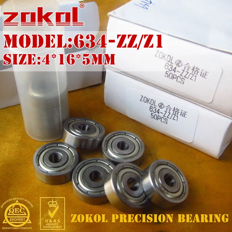 ZOKOL 634 ZZ Z подшипник Z1 80034/Z1 миниатюрный глубокий шаровой 4*16*5 мм|bearing bearing|bearings
