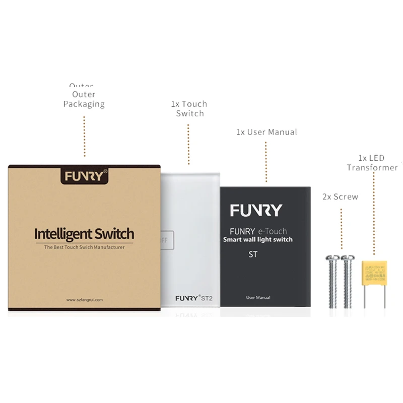 Funry ST2 3Gang стандарт Великобритании пульт дистанционного управления лампа