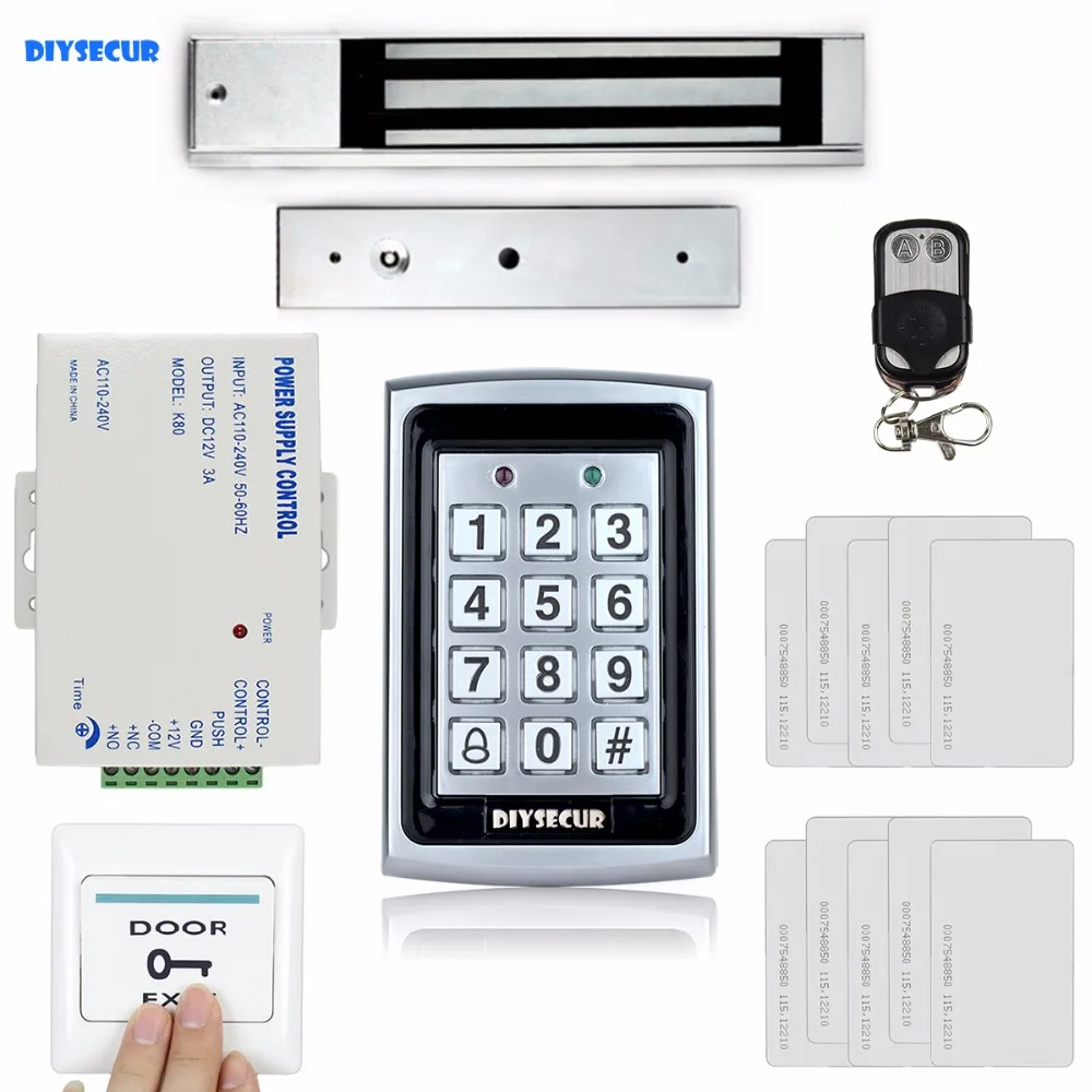 DIYSECUR 125 кГц RFID Клавиатура дверная система контроля доступа комплект + 280 кг