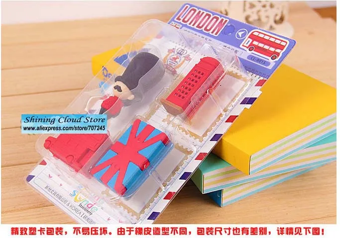 Бесплатная доставка! 8 комплектов! Ластики для мультяшного костюма в лондонском