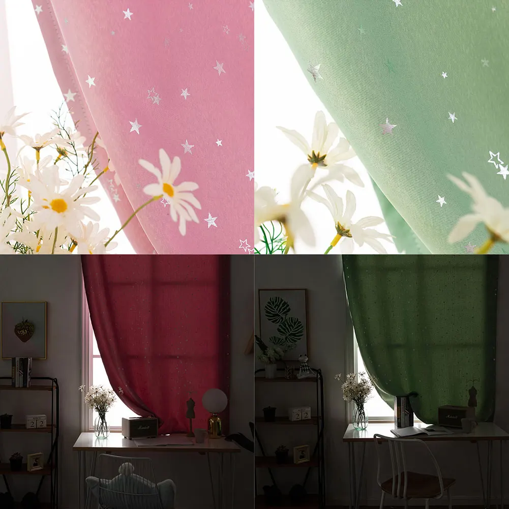 Занавески на окно со звездами занавески для кухни балкона драпировка Декор дома |