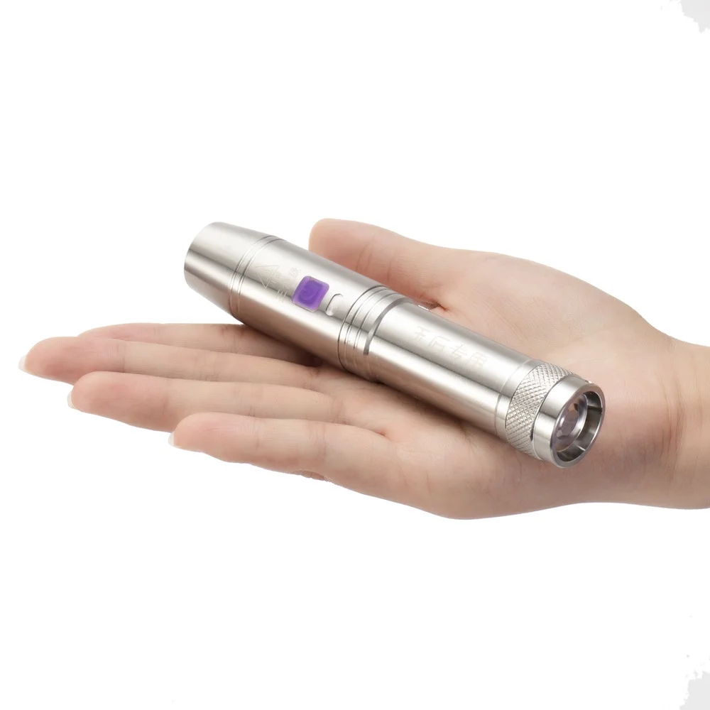 AloneFire SV330 нефрита вспышка светильник USB Перезаряжаемые УФ светодиодный 365nm