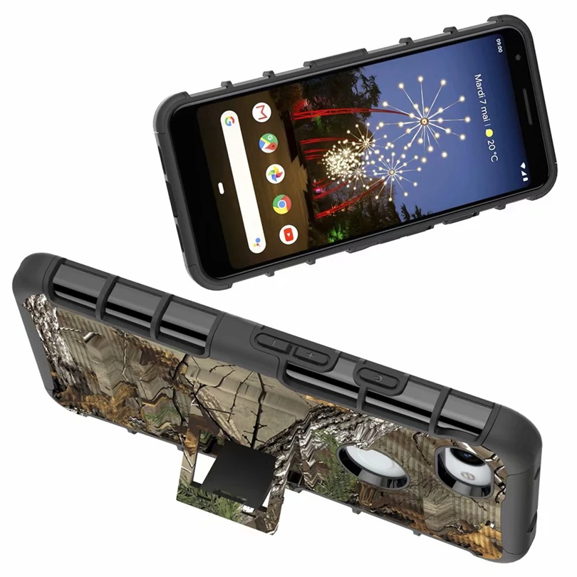 For Google Pixel 3A XL / Pixel3A Case Hybrid Heavy Duty 3 in 1 Military Camo Hard Shockproof Belt Clip Stand Cover | Мобильные