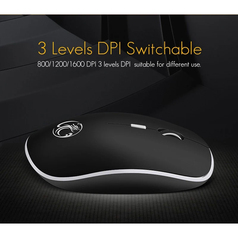 IMice USB Бесшумная игровая беспроводная мышь для геймера эргономичная игра ПК