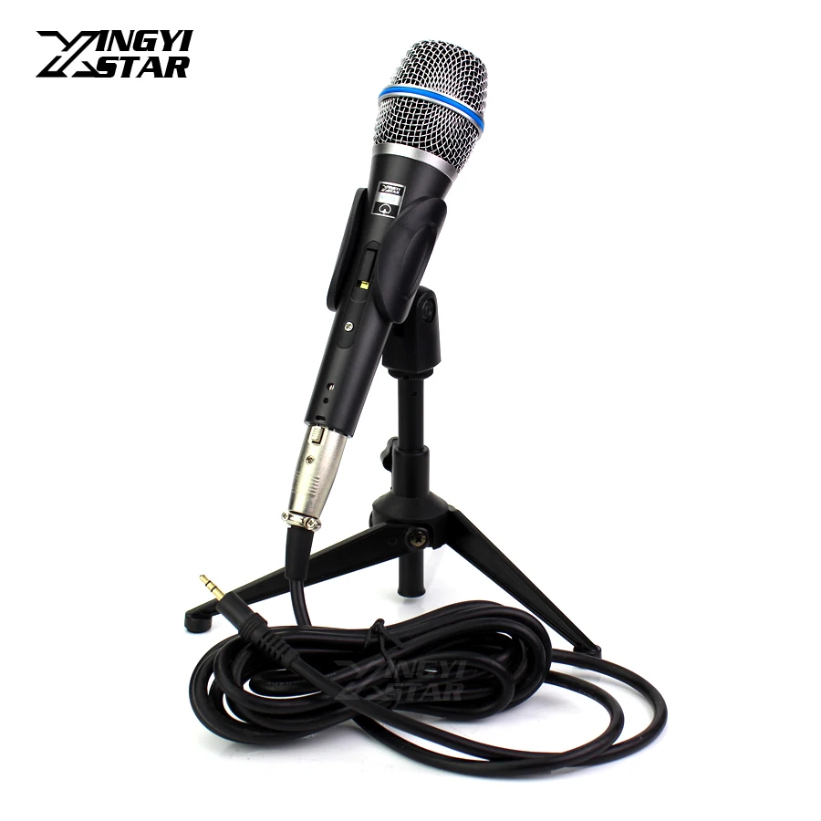 

BT87C Switch Wired Handheld Dynamic Tripod Microphone Stand Mic Holder With 3.5mm Audio Cable For Beta87C BETA 87 87C 87A BETA87