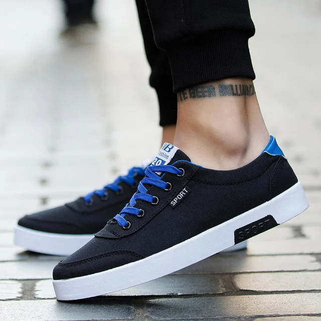 buty meskie canvas shoes sneakers students flat single men classic simple casual white erkek spor ayakkabi | Обувь
