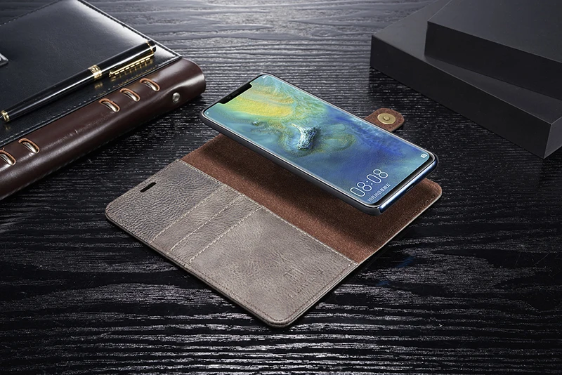 Винтажный съемный чехол-кошелек из натуральной кожи для huawei mate 20 P30 Pro P20 mate 30 mate 30 Pro P30 Lite с подставкой и отделением для карт