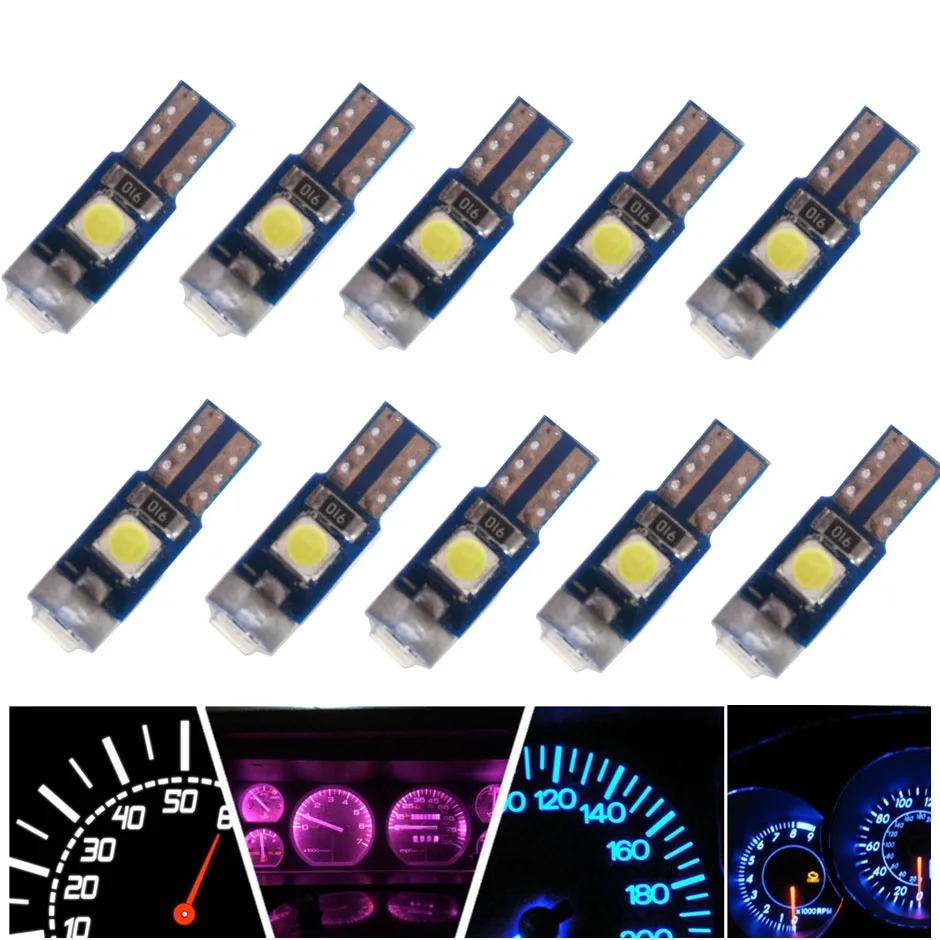 

10pcs canbu T5 LED Lamp 73 74 Bulb Instrument Panel Light for Volvo S40 S60 S70 S80 S90 V40 V70 V90 XC70 C70 960 940 850 780 760