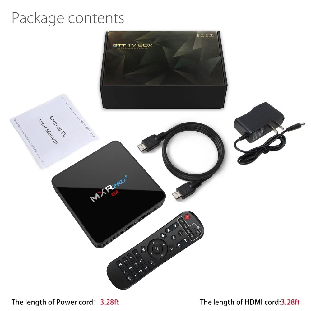 

MXR PRO Plus Android 10 Smart TV BOX RK3318 Quad Core 4GB 32GB LED Display 3D 4K USB 3.0 BT4.0 2.4G/5G Dual WIFI Set Top Box
