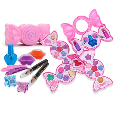 5 layers Girls Make Up Set Toys Pretend Play Simulation Cosmetic Bag Beauty Makeup Tools Kit Children Pretend Play Toys Safe Non- toxic - Color: 5 layers