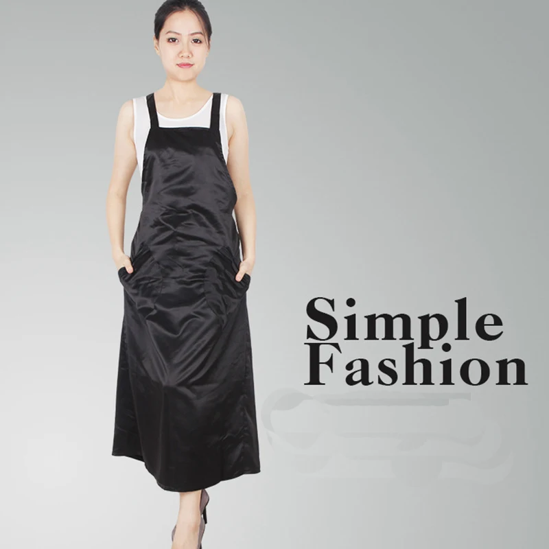 1 шт. черный парикмахерской длинный фартук накидка няни практические