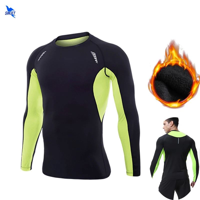 Новинка флисовая термальная зимняя компрессионная рубашка быстросохнущие