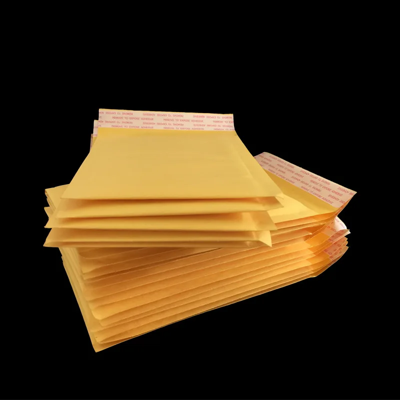 

10pcs Lot 14*20cm Padded Mailing Self-adhesive Sealing Yellow Kraft Paper Bubble Bag Packing Envelope Business Mailers Supply