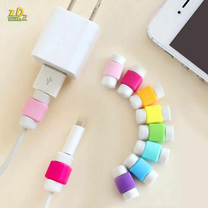 Silicone Winding Clips USB line Data Cable Protector protect Cables Protection Winder for iphone cable Wire Tool 1000pcs | Электроника
