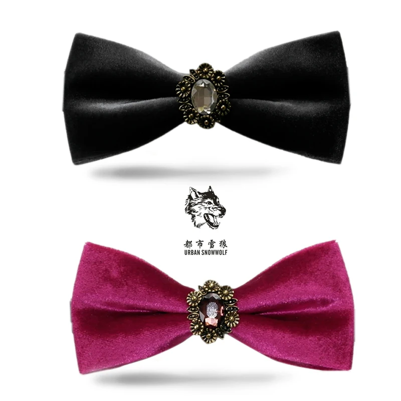 

New Free Shipping fashion Men's male wedding groom Solid color tie men's dress groomsman bow headdress headwear female ON SALE