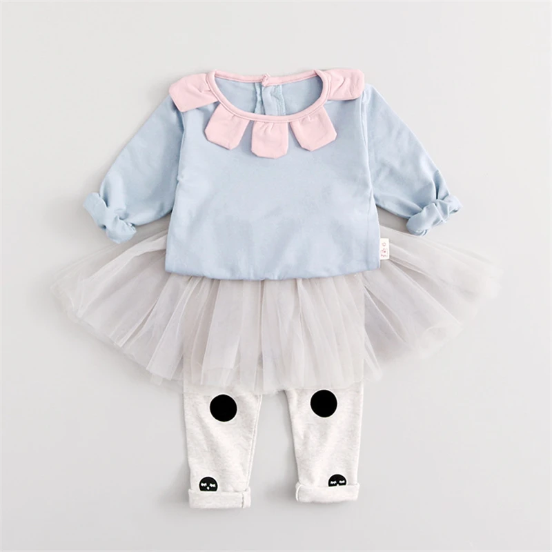 2020 Spring Cute New kids clothes girl baby long cotton casual suits clothing retail children Free shipping Baby | Детская одежда и