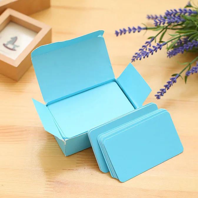 blue 1pcs Каваи сплошной цвет блок пустой планировщик бумага Примечание милый блокнот для заметок школы офиса материал Kawai канцелярские флэш-карты - Цвет: blue 1pcs