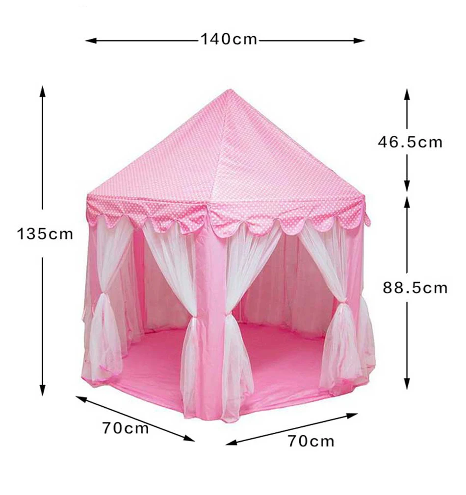 Portable Children's Tent Dry Pool Tipi Princess Kids Tent Castle Play House Kids Small House Folding Playtent Baby Beach Tents