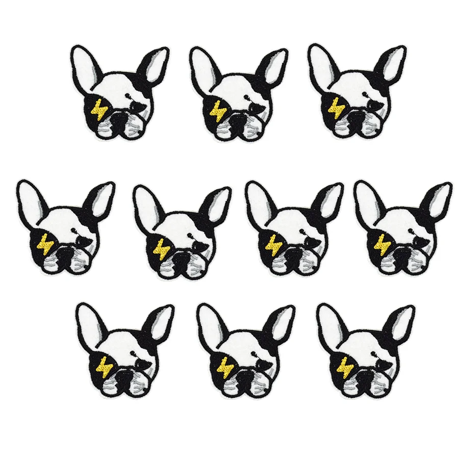 10 шт. нашивки с вышивкой собаки для одежды утюгом аппликация вышивка нашивка