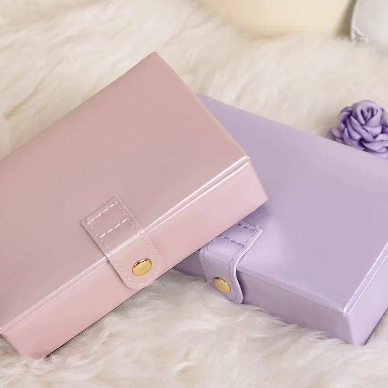 

New Leather Cute Jewelry Box Gift Box Pu Jewelry Packaging Display Women Makeup Case Luxury Earring Ear Nail Organizer Storage