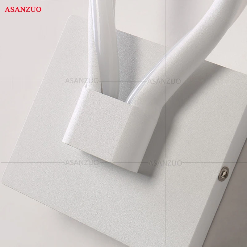 

2pcs/Modern Minimalist Wall Lamps Living Room Bedroom Bedside AC85-265V LED Sconce Coffee Black White Lamp Aisle Lighting decor