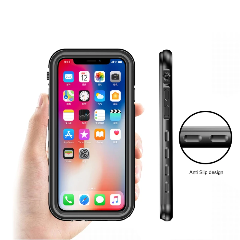 360 Защитный Водонепроницаемый чехол для iPhone 8 Plus X кристальная задняя и передняя