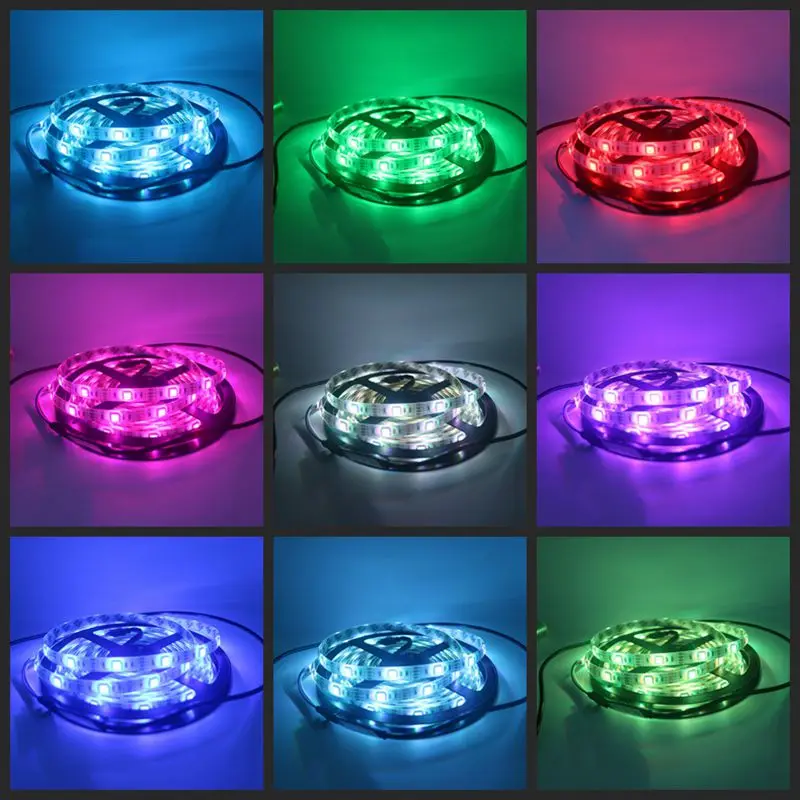 

SZYOUMY DC5V Led Strip 5050 RGB Flexible Light IP65 Waterproof TV Background Lighting with Mini Controller
