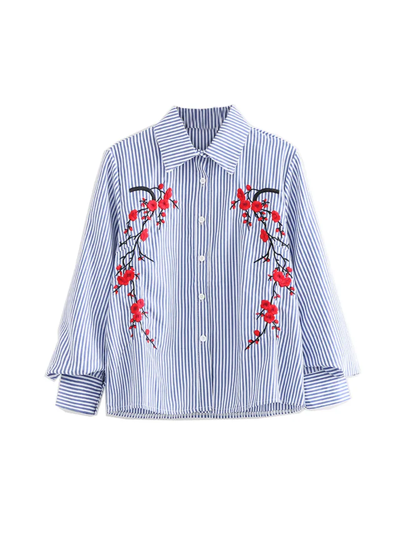 Для весны и лета новинка платье с цветочным рисунком вышивкой в полоску