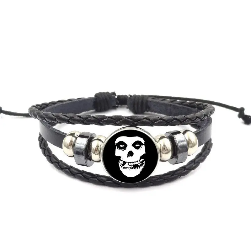 Misfits логотип Винтажные Ювелирные изделия с покрытием стекло кабошон черный