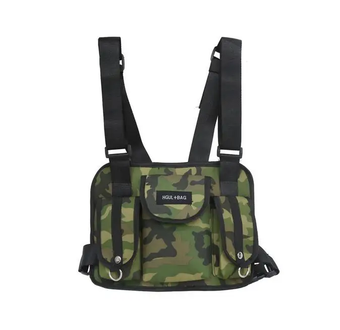 camouflage Модная поясная сумка в стиле хип-хоп Уличная функциональная тактическая нагрудная сумка через плечо уличные сумки - Цвет: camouflage