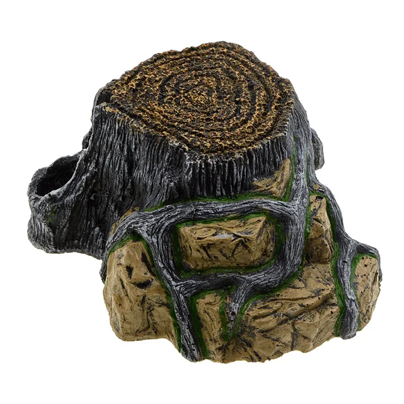 

Saim Turtle Ramp Climb Wooden Piers Resin Root Turtle Platform Hideout Landscape Decor Habitat Ornament for Aquarium Fish Tank