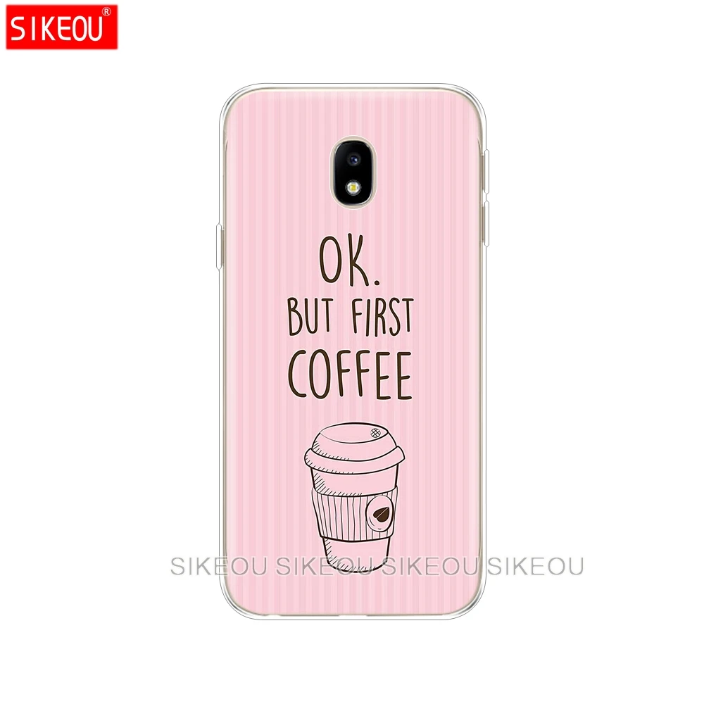 Силиконовый чехол для телефона Samsung Galaxy J3 J5 J7 2017 J330 J530 J730 PRO j2 2018 Ok But First Coffee Book |