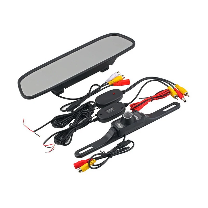 Зеркало заднего вида автомобильное с цветным ЖК-дисплеем 4 3 дюйма + беспроводной