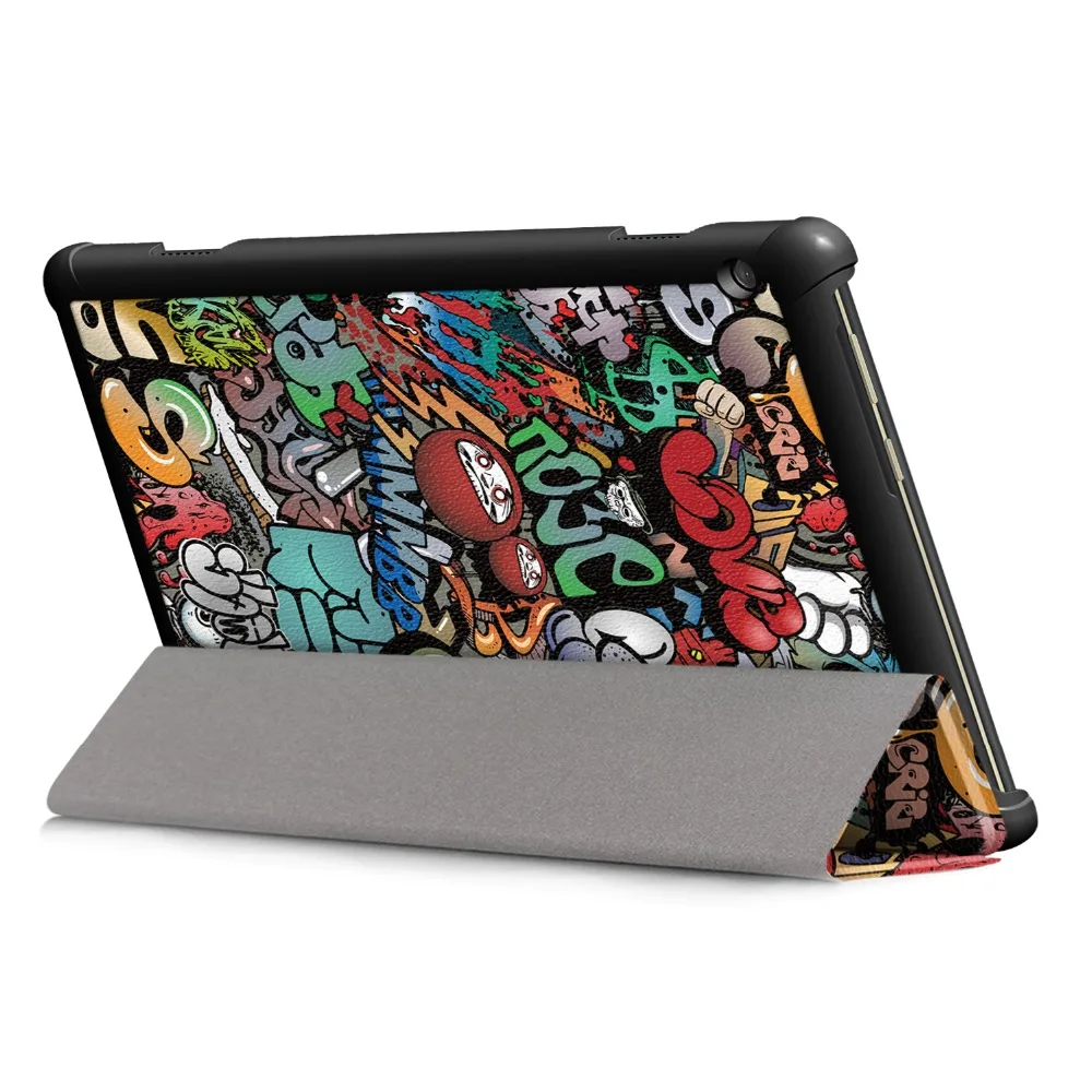Чехол для Lenovo Tab M10 чехол с милым принтом трехскладной Магнитный M 10 X605 X605f защитный