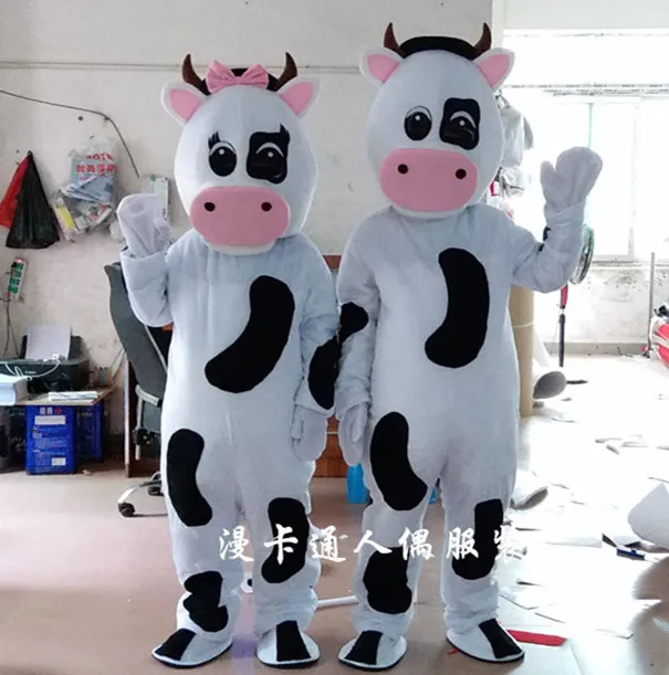 Высокое качество хит продаж костюм талисмана коровы взрослый размер Хэллоуин
