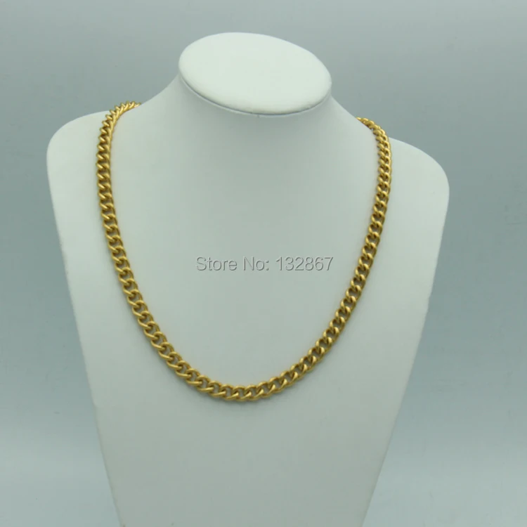 Цепочка мужская из нержавеющей стали ковбойская цепь золотистая 9 мм 24 дюйма |