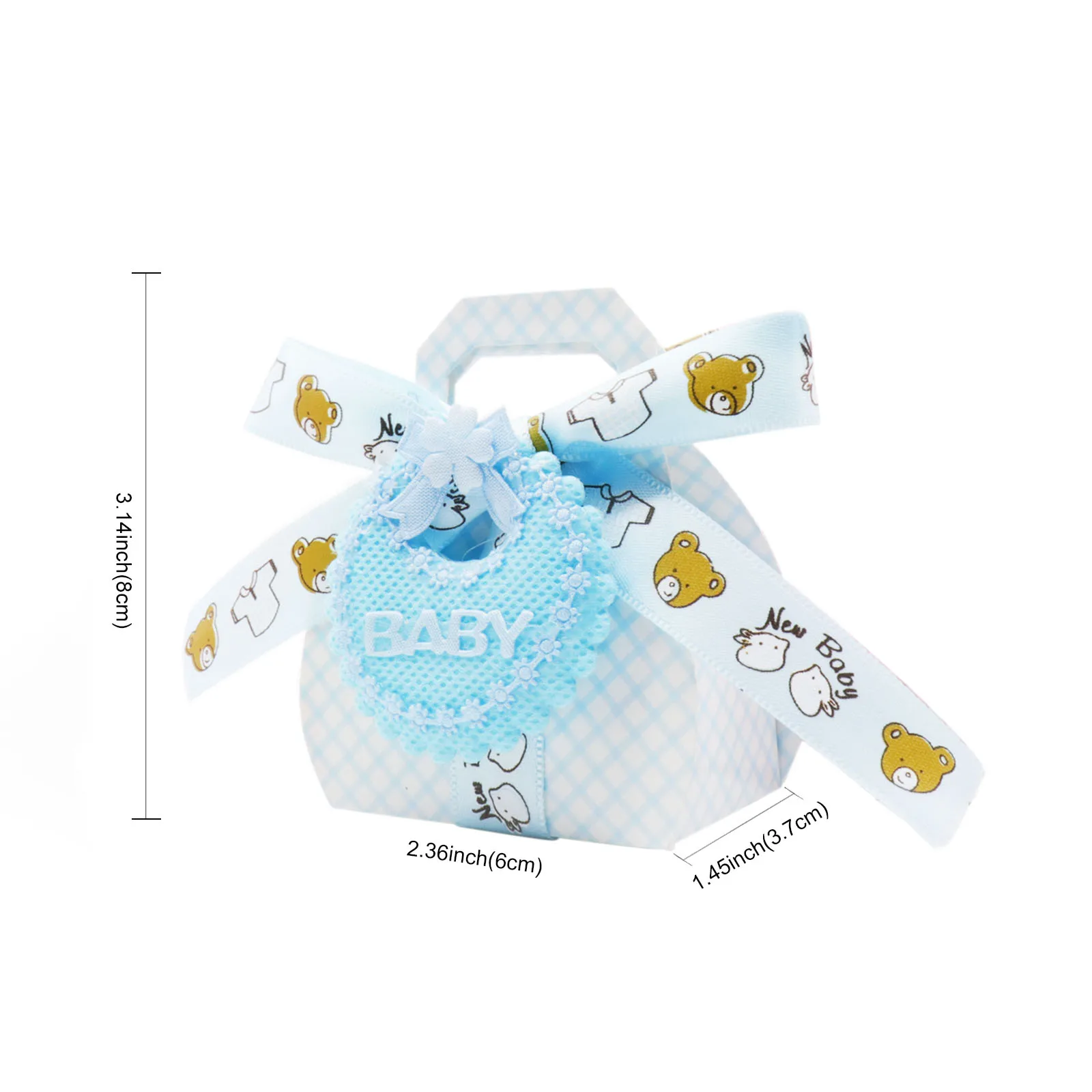 12pcs Baby shower Pink/blue Cute Cartoon bear paper candy bag gift box Kids birthday party DIY decorations supplies | Дом и сад