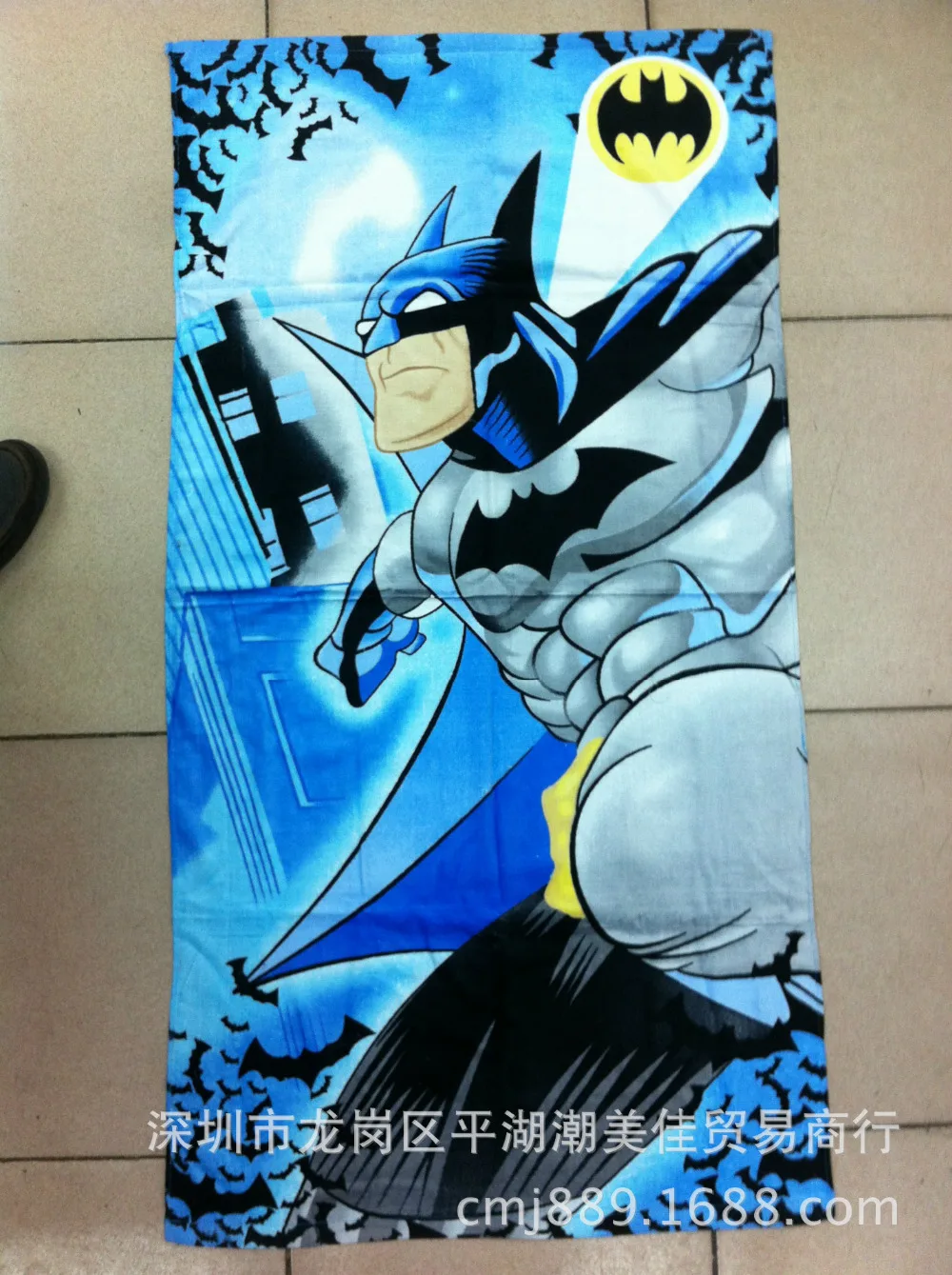 Розничная быстросохнущие бэтмен полотенце / железный человек хлопок полотенца