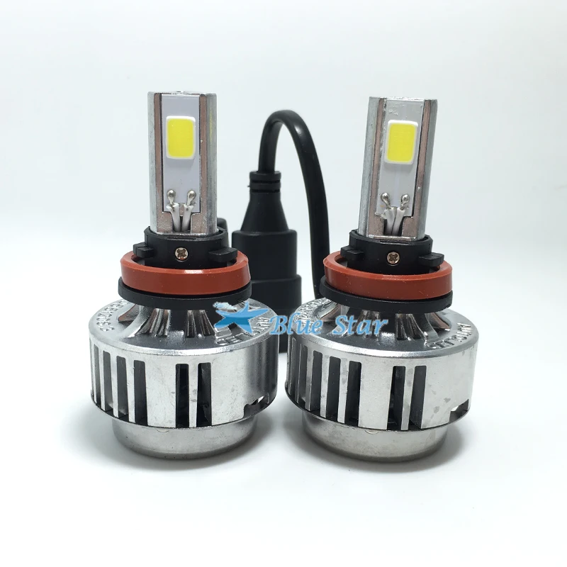1 pair Automobiles lights 72W 6600LM LED H7 H8 H9 H11 9005/hb3 9006/hb4 6000K COB Car Headlight Bulbs Kit | Автомобили и