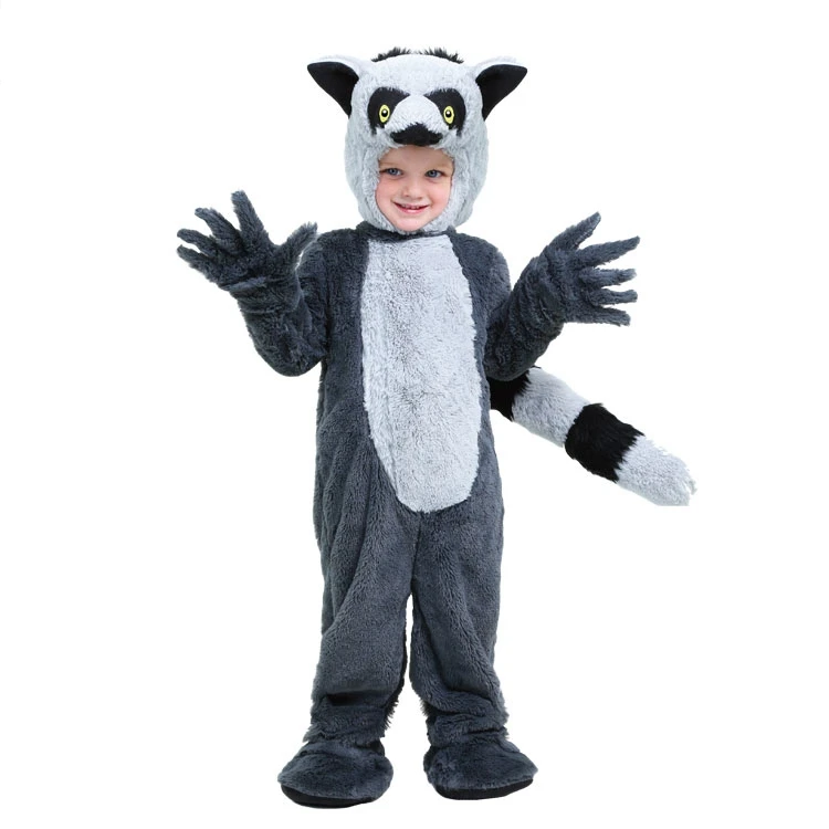 IREK/Детский костюм для взрослых с изображением животных из мадагаскара Lemur Money