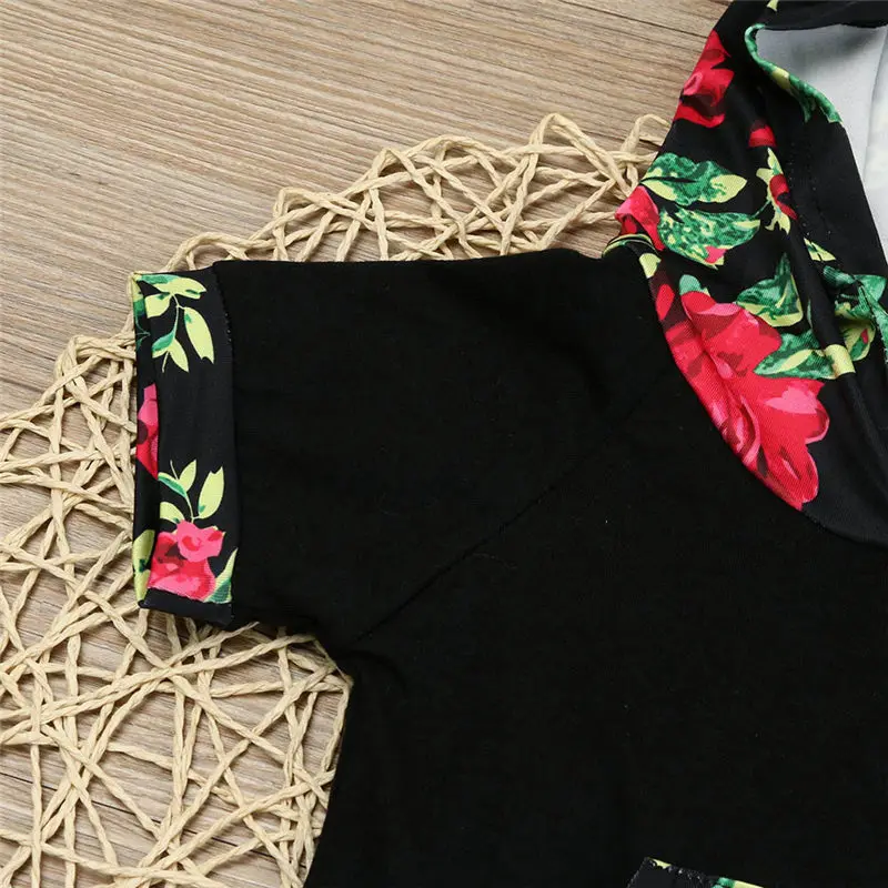 COMFY KIDS Clothes 2017 Hot Selling Fashion Newborn Baby Boy Girl Floral Hood Top T-shirt + Shorts Pants Outfits Set | Детская одежда и