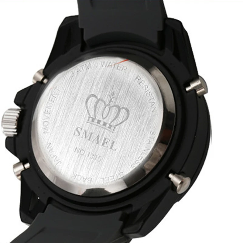 Часы SMAEL мужские Кварцевые водонепроницаемые с большим циферблатом модные