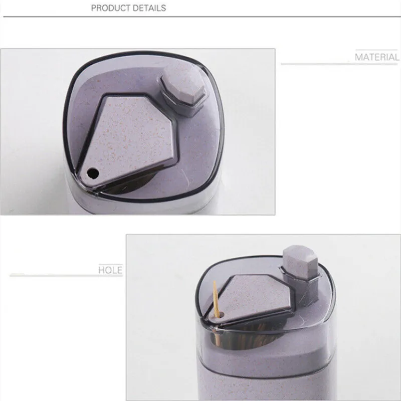 Faroot Creative Toothpick Box Automatic Toothpick Holder Portable Fashion Plastic Automatic Toothpick Holder Pocket Toothpick