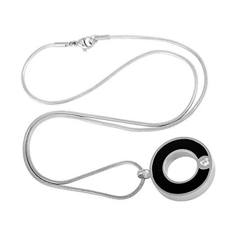 Ювелирные изделия для кремации круглые подвески с кристаллами праха урна