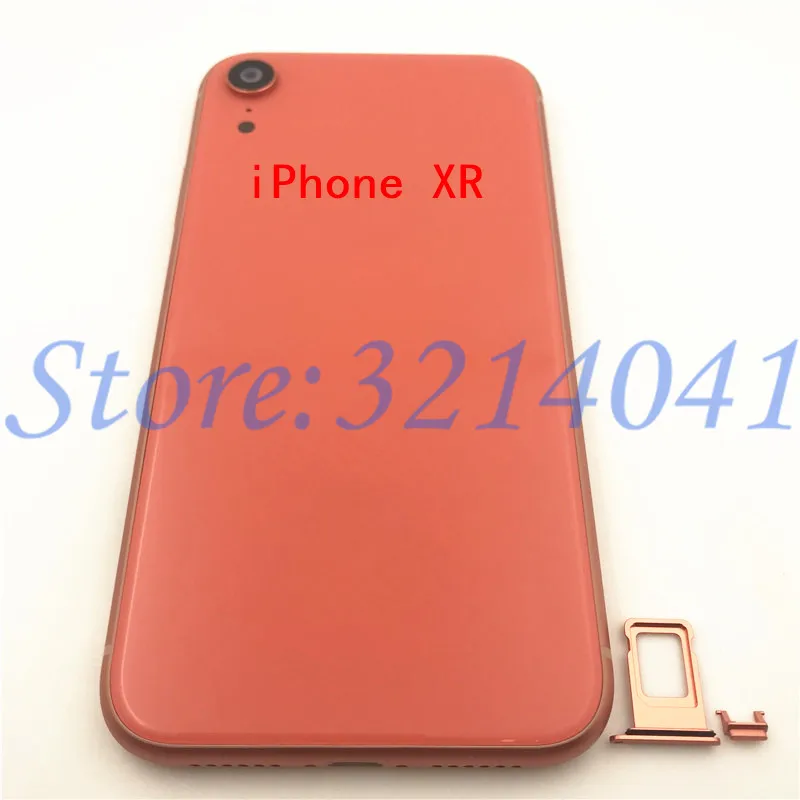 

New XS XR Battery Cover For iPhone XS / XS Max / XR iX Back Cover +Metal Chassis Middle Frame Full Housing Case Assembly+Logo