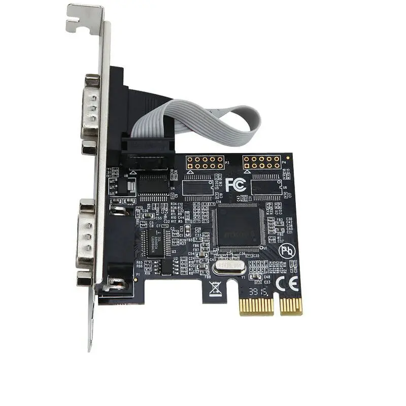 Высококачественный PCI E Express для двойного последовательного контроллера DB9 Com RS232