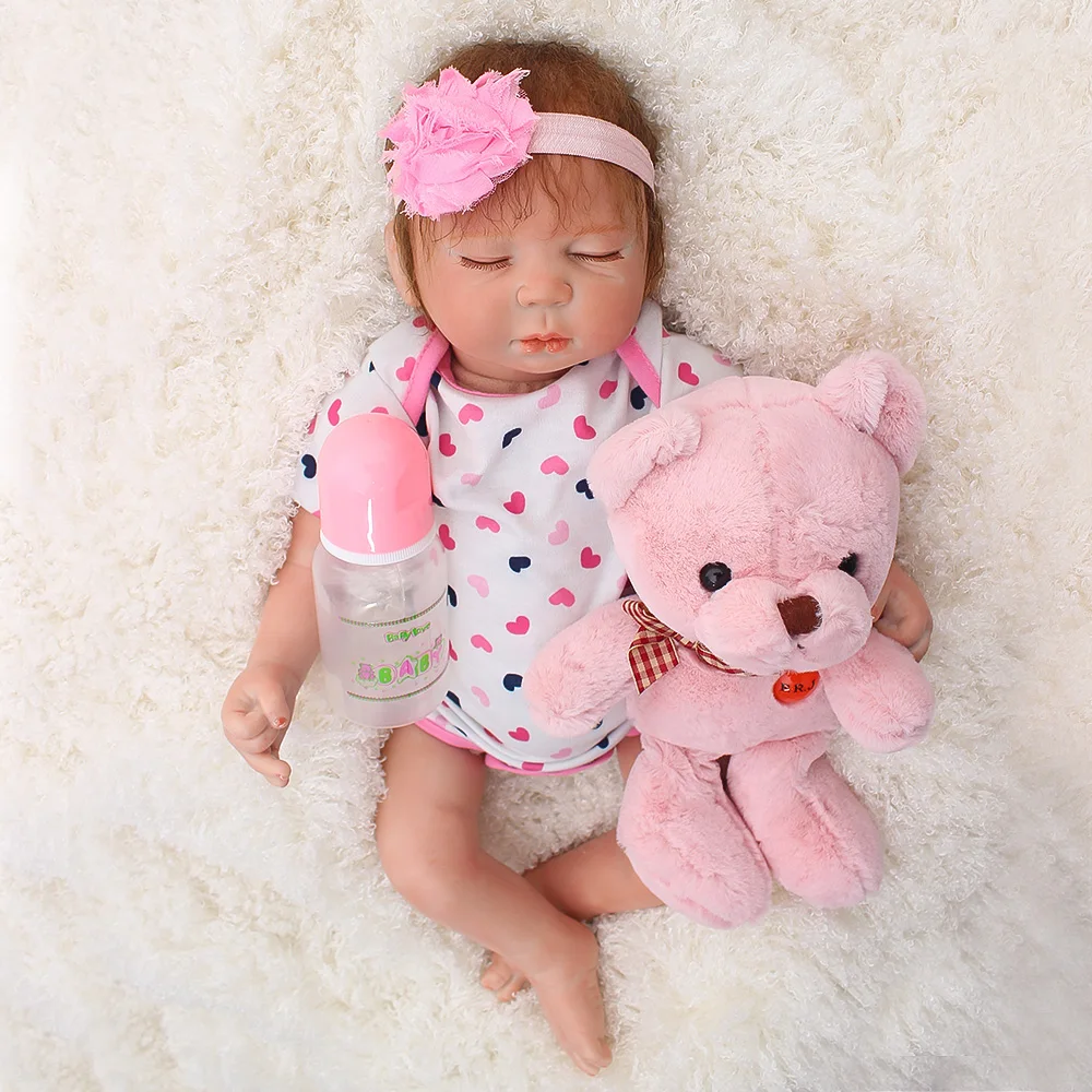 

Bebes reborn silicone reborn baby dolls alive 20"50cm real newborn girl fake babies doll reborn toys kids gift bonecas juguetes