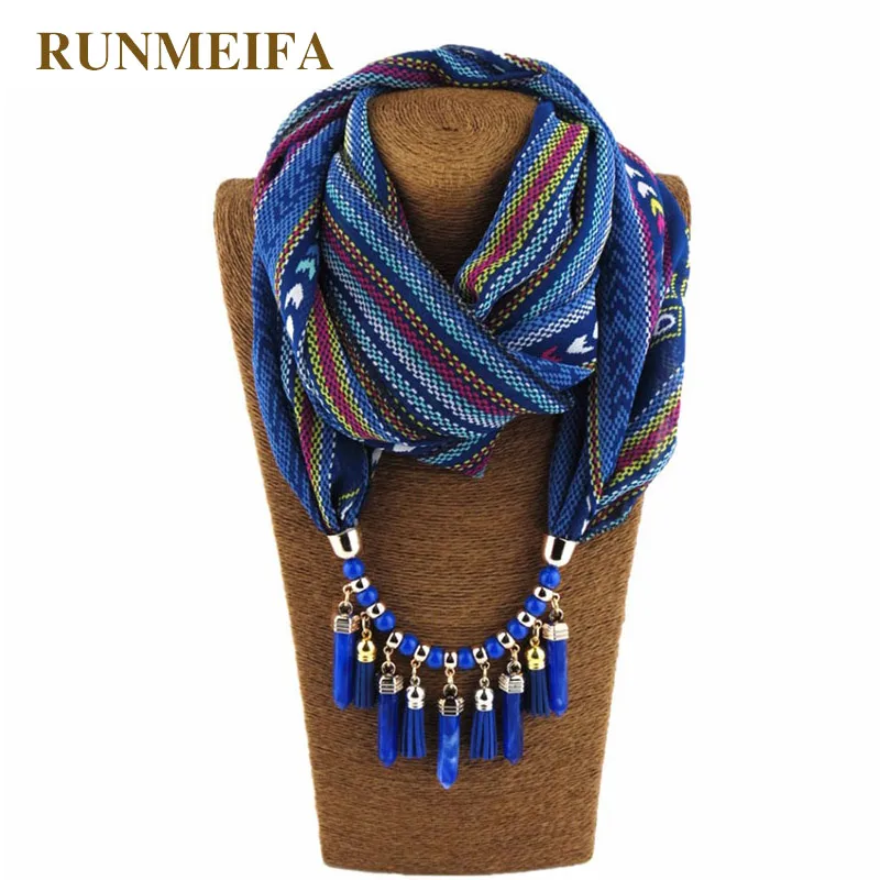 Модный теплый шарф RUNMEIFA весна лето Очаровательная шаль акриловое ожерелье с