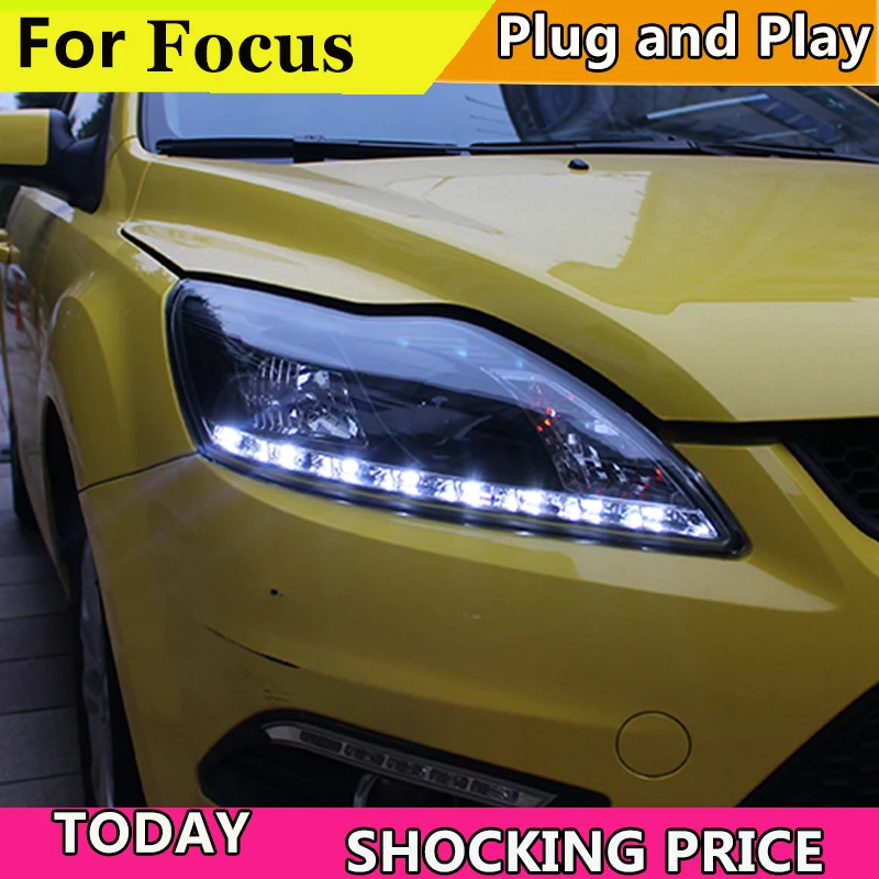 Стайлинг автомобиля фары для Ford Focus 2009 2011 светодиодные фокусировки дневные